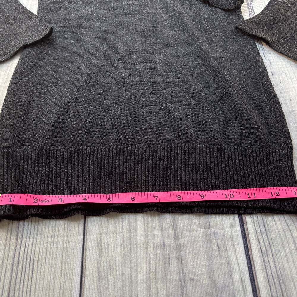 Arden B Sweater Dress Size S Black Cowl Neck Long Bell Sleeves Y2K - Picture 7 of 9